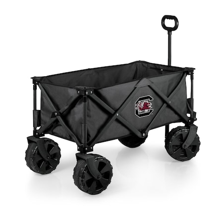 Picnic Time Family Of Brands NCAA South Carolina Gamecocks Adventure Wagon Elite All-Terrain Folding Beach Wagon 741-85-679-524-0