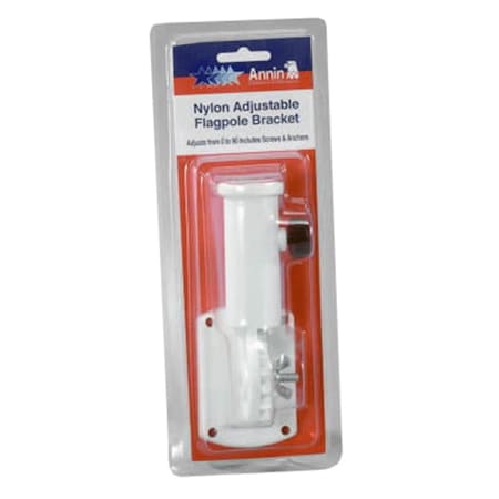 Annin Flagmakers 642630R Adjustable Plastic Flag Bracket  White, 3PK 108101