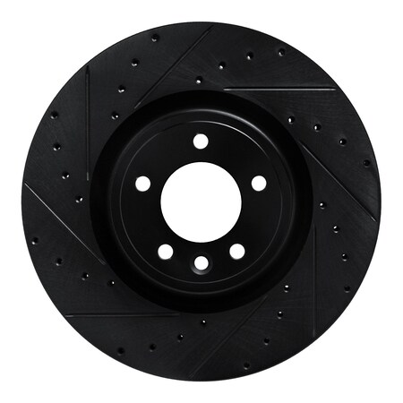 Dynamic Friction Co DFC Brake Rotor - Drilled and Slotted - Black 633-11032L