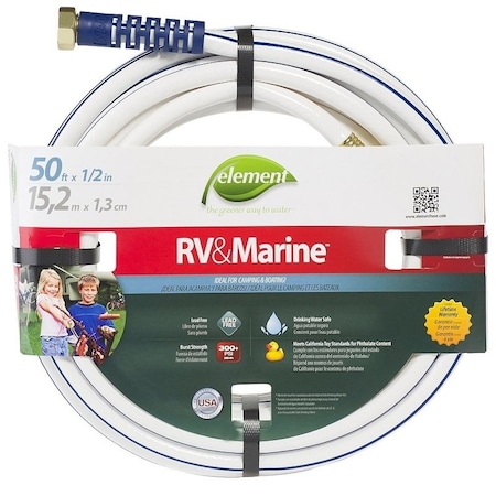 Swan 1/2 in ID x 50 ft L Water Hose, White CELMRV12050