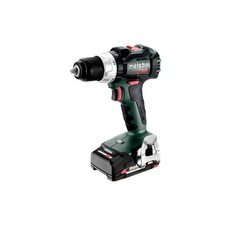 Metabo Cordless Drill/Driver Kit, 1/2 in, 18V DC BS 18 LT BL 2.0AH