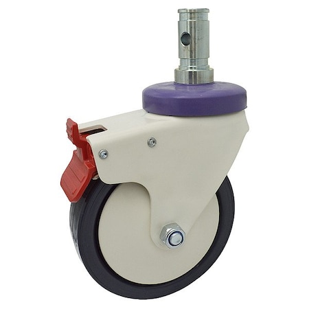 Alco Stem Caster, 6 in dia., Total Lock 11014433