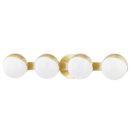 Hudson Valley Lighting Lodi 4 Light Bath And Vanity 24.25 In. Aged Brass 1664-AGB