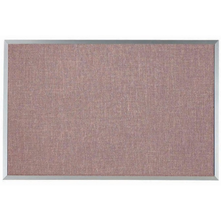 Aarco Designer ''Pumice'' Fabric Bulletin Board w/ a Clear Satin Anodized Aluminum Frame, 24''Hx36''W DF2436022