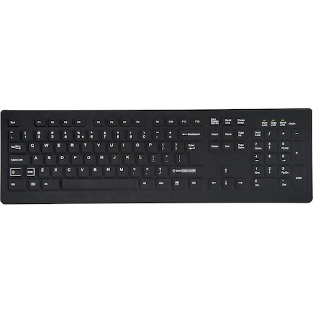 Tg3 Electronics Cleanable Sealed White Keyboard; 104 Key w/stands Hospital Grade KBA-CK104S-WNUN-US