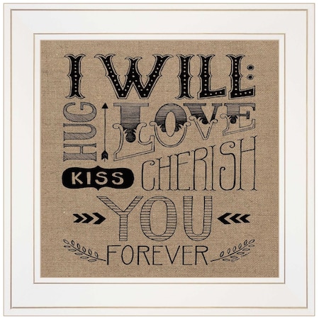 Homeroots Forever 1 White Framed Print Wall Art 404884