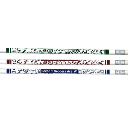 J.R. Moon Pencil Pencils 2nd Graders Are Number 1, 12PK JRM7862B-12