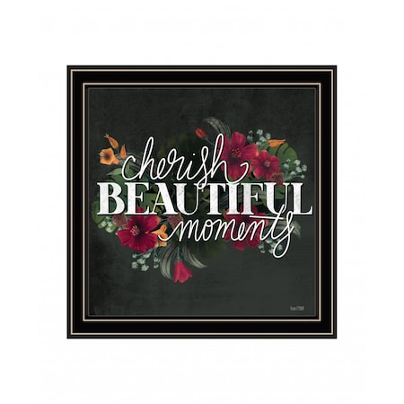 Homeroots Cherish the Moments 1 Black Framed Print Wall Art 416132