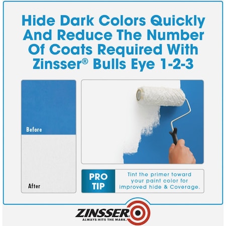 Zinsser Bulls Eye 1-2-3 Water-Base Interior/Exterior Stain Blocking Primer Wht 1 Qt. 2004