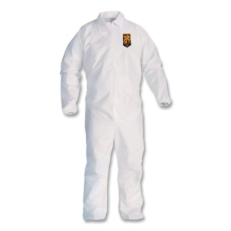 Kleenguard A40 Coveralls, Open Wrists and Ankles, Medium, White, 25PK KCC44312