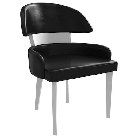 Leisuremod Ethos Collection Modern Wooden Dining Chair in Black EDC50BL