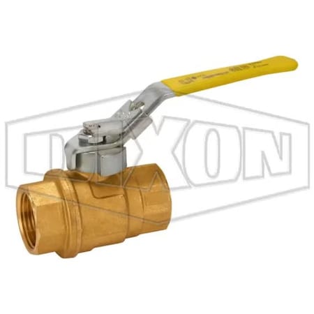 Dixon FBLV Imported Ball Valve, 1 in Nominal, FNPT End Style, Brass Body, PTFE Seat/Seal/Thrust Washer Sof FBVL100