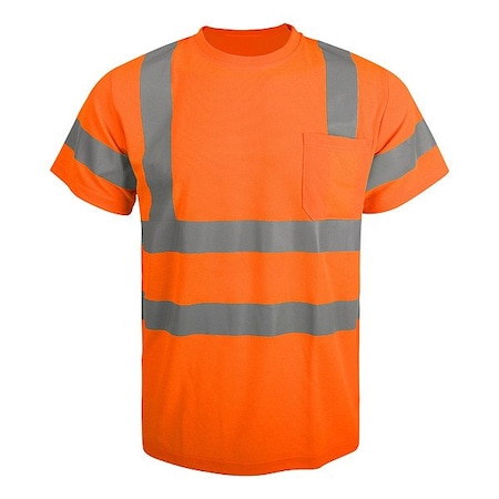 Condor Hi-Vis T-Shirt, 3, R, Polyester, Orange, M 857FR6