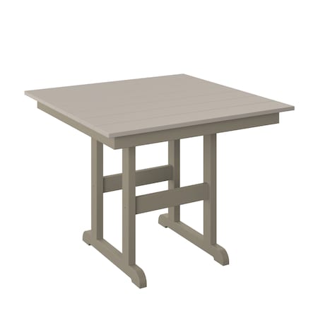 Polybird 38" SQUARE TABLE.        SAND AND WEATHERWOOD POLYBIRD P16-R
