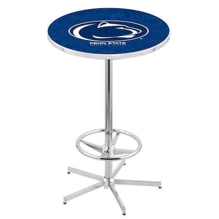 Holland Bar Stool Co 42" Chrome Penn State Pub Table, 36" dia. Top L216C4236PennSt