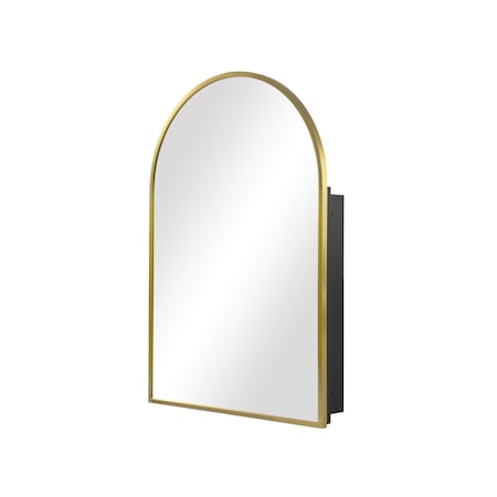 Homeroots 24" Gold Arch Metal Framed Mirror Set 565344