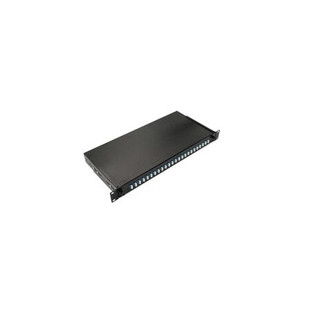 Cable Wholesale 48 Port LC Slide Rack Fiber Optic Patch Panel, 1U, Singlemode, Duplex 68F5-00248