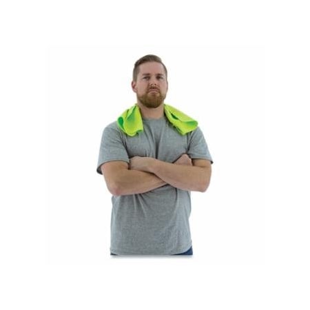 Majestic Evaporative Cooling Towel, 17 in W, 26 in L, High Visibility Yellow 472-75-8011