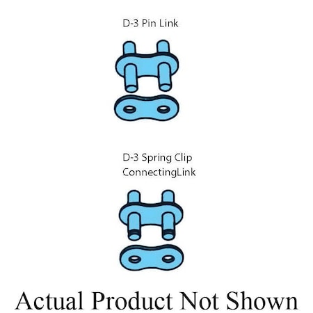 Tsubaki Double Strand Connecting Link, #50 chain, 5/8 P, 1.594 in OAW, 0.2 Dia Pin 50-2D3CL