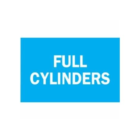 Brady Chemical & Hazardous Material Signs, Full Cylinders, Plastic, Blue/White 262-25746