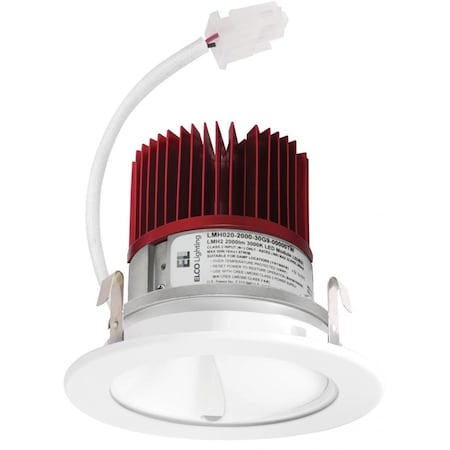 Elco Lighting 4in LED Light Engine, Wall Wash Reflector Trim, 1600lm, 4000K, White E411C1640W2
