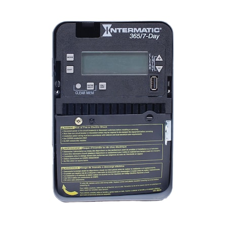 Intermatic 7-Day/365 Day 1-Circuit Electronic Control, 120-277 VAC, SPST, Indoor Metal Enclosure ET2705C