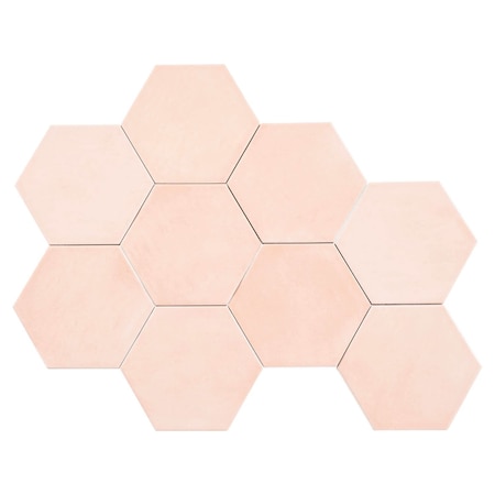 Andova Tiles Jenae 4-in. x 5-in. Zellige Hexagon Glossy Ceramic Wall Tile, 50PK ANDJEN1344
