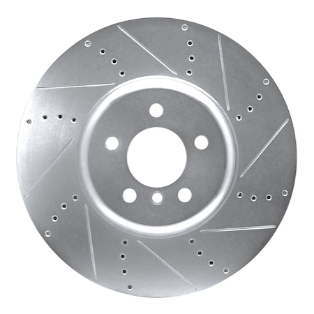 Dynamic Friction Co DFC Brake Rotor - Drilled and Slotted - Silver 631-31093D