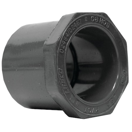Genova LASCO 837249BC Reducing Bushing, 2 x 1 in, Spigot x Slip, PVC, SCH 80 Schedule 837249-BC