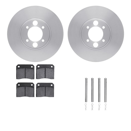 Dynamic Friction Co DFC Brake Rotor with 5000 Brake Pads and Hardware Kit 6512-20031