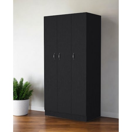 Homeroots 35" Black Two Drawer Combo Dresser 534927