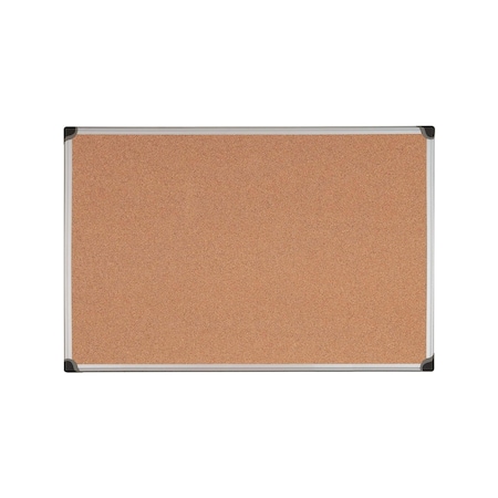Mastervision Maya Cork Bulletin Board, 60" X 36", Aluminum Frame CA321170