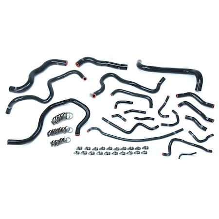 Hps Performance High Temp Reinforced Silicone Radiator and Heater Coolant Hose Kit, Black,  57-1608-BLK