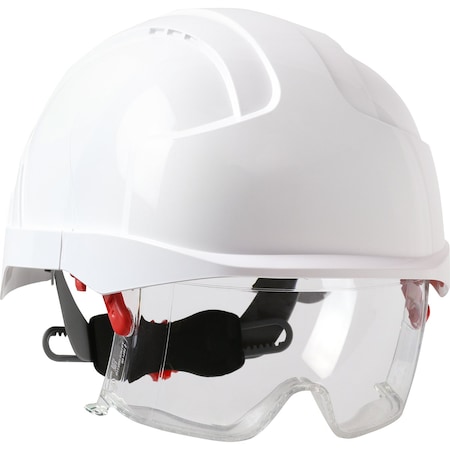 Jsp VISTAlens Type I, Non-vented Industrial Safety Helmet w/Lightweight ABS Shell, Integrated ANSI Z87.1 280-EVLN-01W