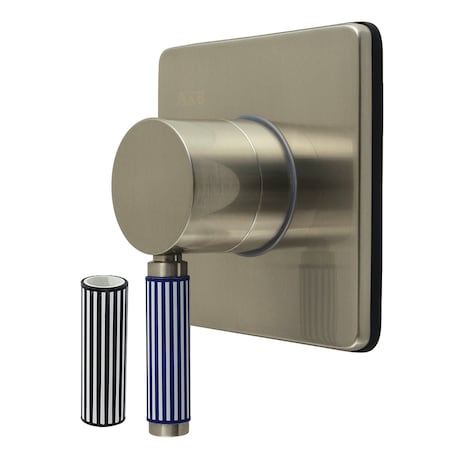 Kingston Brass Single-Handle Six-Way Diverter Valve with Square Trim Kit, Brushed Nickel KS4048KPS