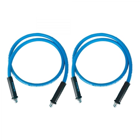 Blu Shield Tough Tek 1/2in. x 6' Pressure Washer Jumper Hose, 4000-16000 PSI, 2PK TTPW1206-NM-2pk