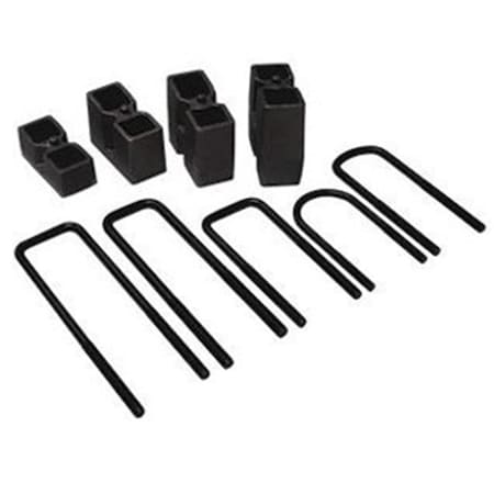 Superjock 3.25 x 0.56 in. Leaf Spring Axle U Bolt Kit - Black SU3566469