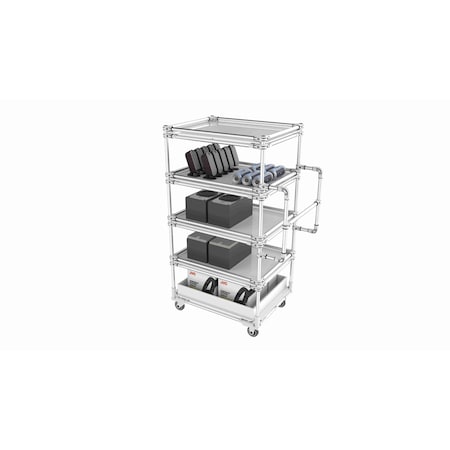 Trilogiq 5-Level Cart 4 Flanges Per Level Including A Compartment On The Lower Level. 49D-12