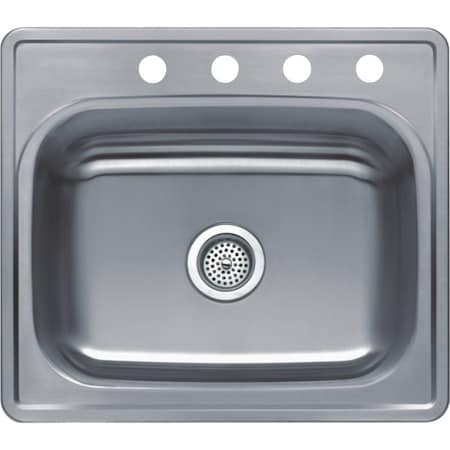 Cmi Compass Manufacturing Bala 25'' x 22'' x 8'' Single Bowl Stainless Steel Top Mount Kitchen Sink 481-5441
