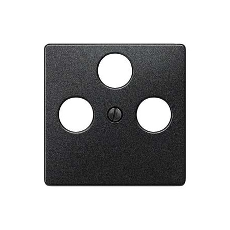 Siemens DELTA i-system Cover plate TV/RF/SAT 3-hole carbon metallic 5TG1222-2