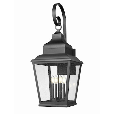 Z-Lite Raphael Sand Black 4 Light Outdoor Wall Light 5029XL-BK