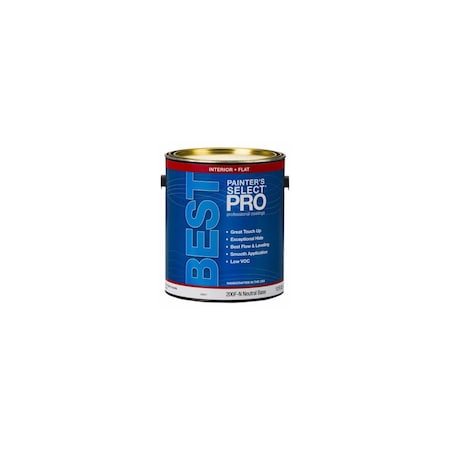True Value Pro Best Interior Latex Paint, Flat Neutral Base, 1-Gallon 200F-N-GL