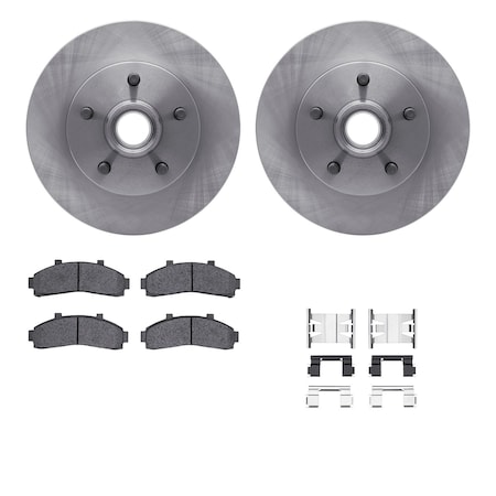 Dynamic Friction Co DFC Brake Rotor- Heavy Duty Brake Pad includes Hardware 6412-54074