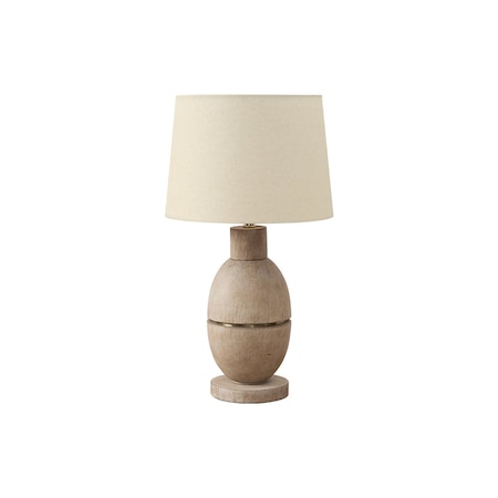 Monarch Specialties Lighting, 25"h, Table Lamp, Beige Resin, Beige Shade, Contemporary, Modern I 9886