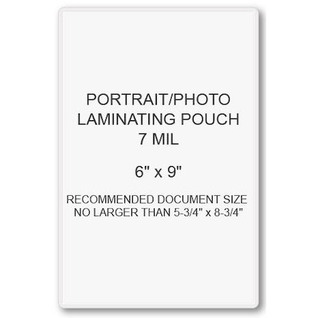 Sircle SircleLam Portrait/Photo Pouches- 7 mil, 100PK PH-07