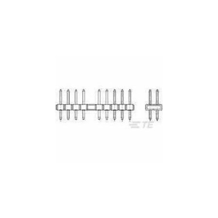 Te Connectivity AMPMODU 2MM V 10P AU:0.2 BLACK LF 5176264-4