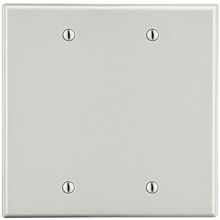 Hubbell Wiring Device-Kellems Wallplate, Mid-Size 2-Gang, 2 Box Mount Blank, Light Almond PJ23LA