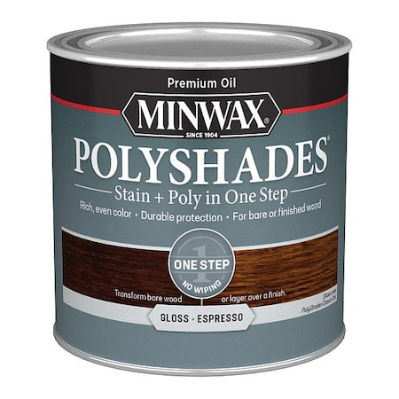 Minwax Wood Stain, 0.5 pt, Espresso 214974444