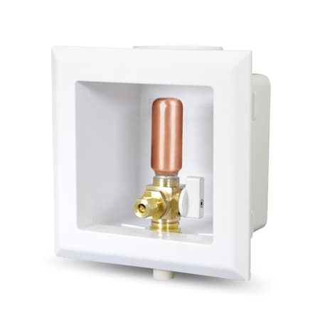 Everflow Icemaker Outlet Box W/ Hammer Arrester, 1/2'' CPVC, White ABS (Single) SB100-CH