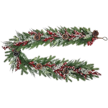 Puleo Asia Ltd Classic Snowy Garland, 87 Tips, 6 ft 312-4461-G6/10
